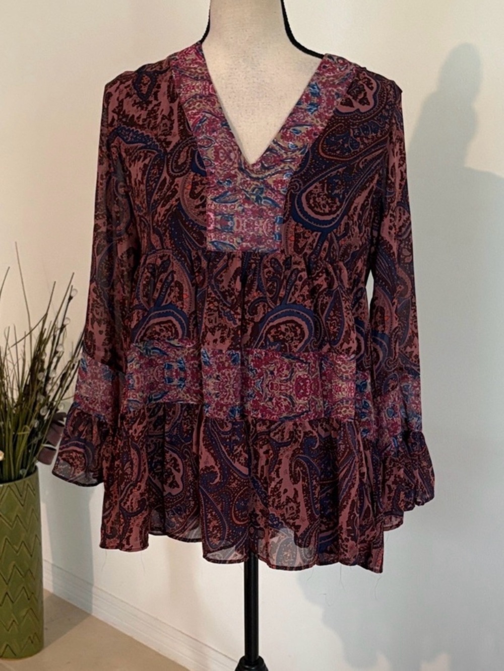 Altar'd state small boho babydoll shirt Size M